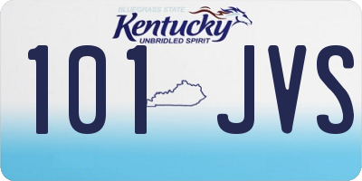 KY license plate 101JVS