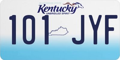 KY license plate 101JYF