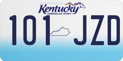 KY license plate 101JZD