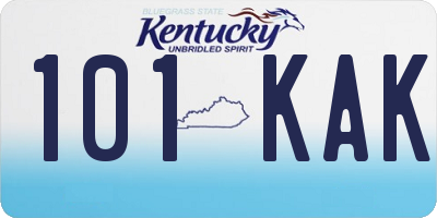 KY license plate 101KAK