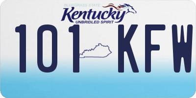 KY license plate 101KFW