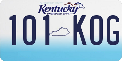 KY license plate 101KOG