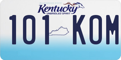 KY license plate 101KOM