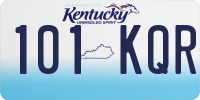 KY license plate 101KQR