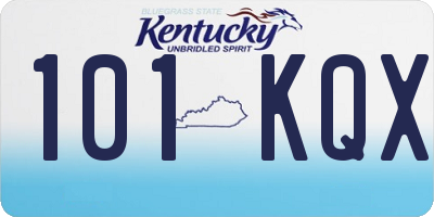 KY license plate 101KQX