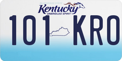 KY license plate 101KRO