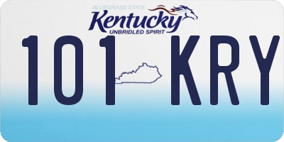 KY license plate 101KRY