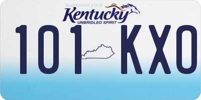 KY license plate 101KXO