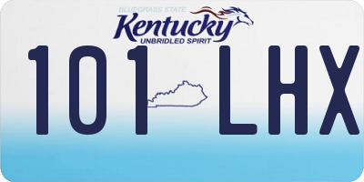 KY license plate 101LHX