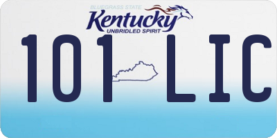 KY license plate 101LIC