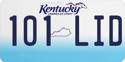KY license plate 101LID