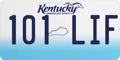 KY license plate 101LIF