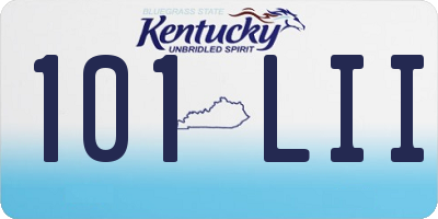 KY license plate 101LII