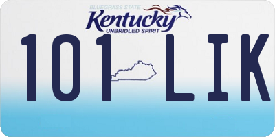 KY license plate 101LIK