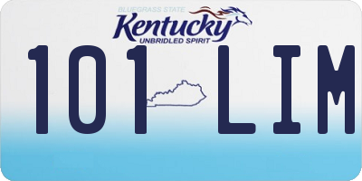 KY license plate 101LIM