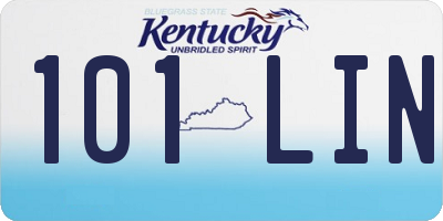 KY license plate 101LIN