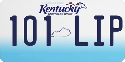 KY license plate 101LIP