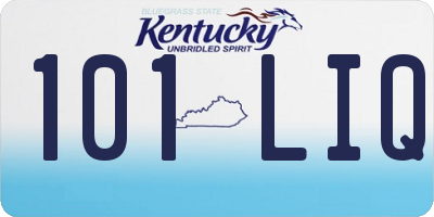 KY license plate 101LIQ