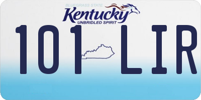 KY license plate 101LIR