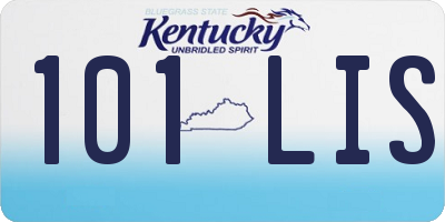 KY license plate 101LIS