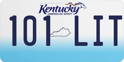 KY license plate 101LIT