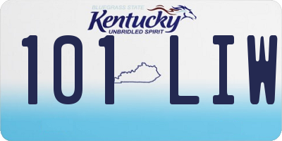 KY license plate 101LIW