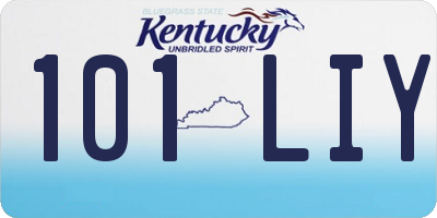 KY license plate 101LIY