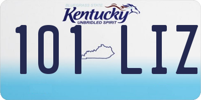 KY license plate 101LIZ