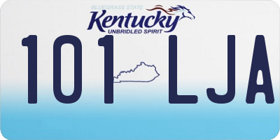 KY license plate 101LJA