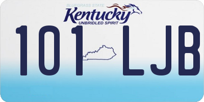 KY license plate 101LJB