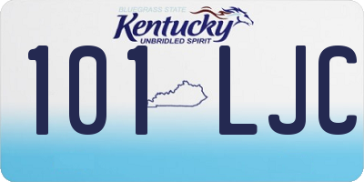 KY license plate 101LJC
