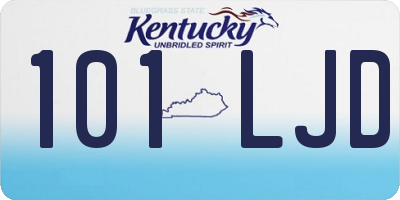 KY license plate 101LJD