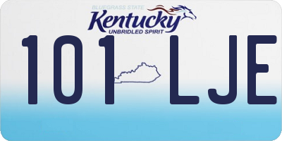 KY license plate 101LJE