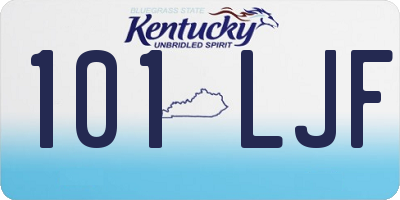 KY license plate 101LJF