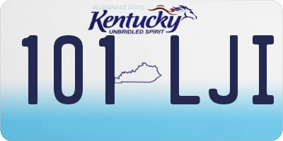 KY license plate 101LJI