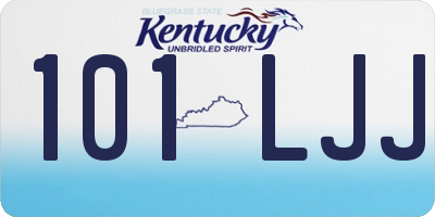 KY license plate 101LJJ