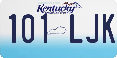 KY license plate 101LJK