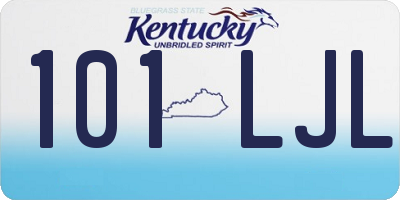 KY license plate 101LJL