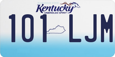 KY license plate 101LJM