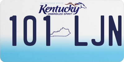 KY license plate 101LJN