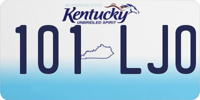 KY license plate 101LJO