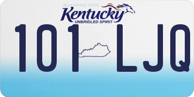 KY license plate 101LJQ