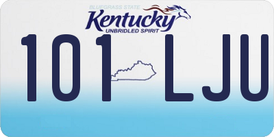 KY license plate 101LJU