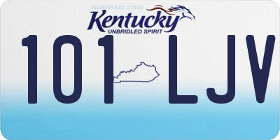 KY license plate 101LJV