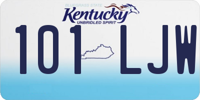 KY license plate 101LJW