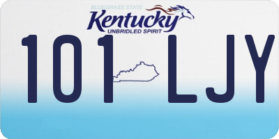 KY license plate 101LJY