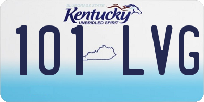KY license plate 101LVG