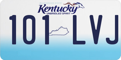 KY license plate 101LVJ