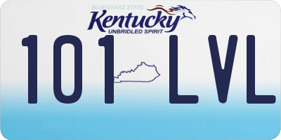KY license plate 101LVL