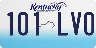 KY license plate 101LVO